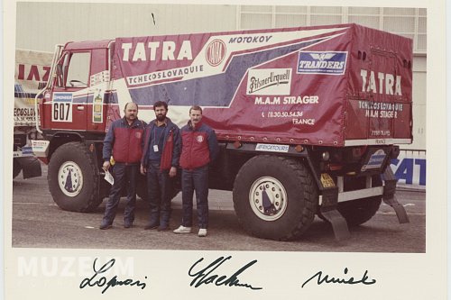 Karel Loprais, Radomír Stachura, Jan Krpec - vítězná posádka 1988
